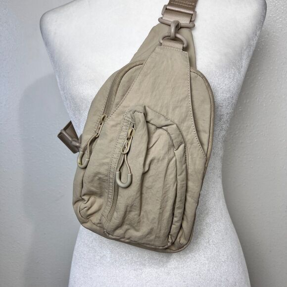 ODODOS Daily Sling Bag Crossbody Chest Bag Adjustable Strap Lightweight Beige - Picture 3 of 9